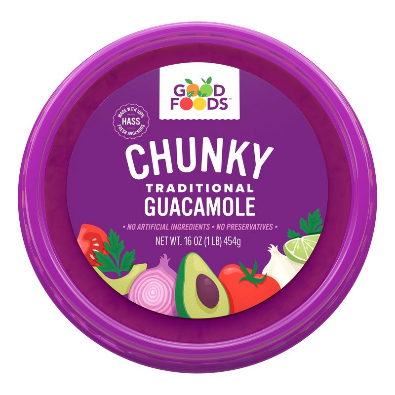 Good Foods Chunky Traditional Guacamole - 16oz