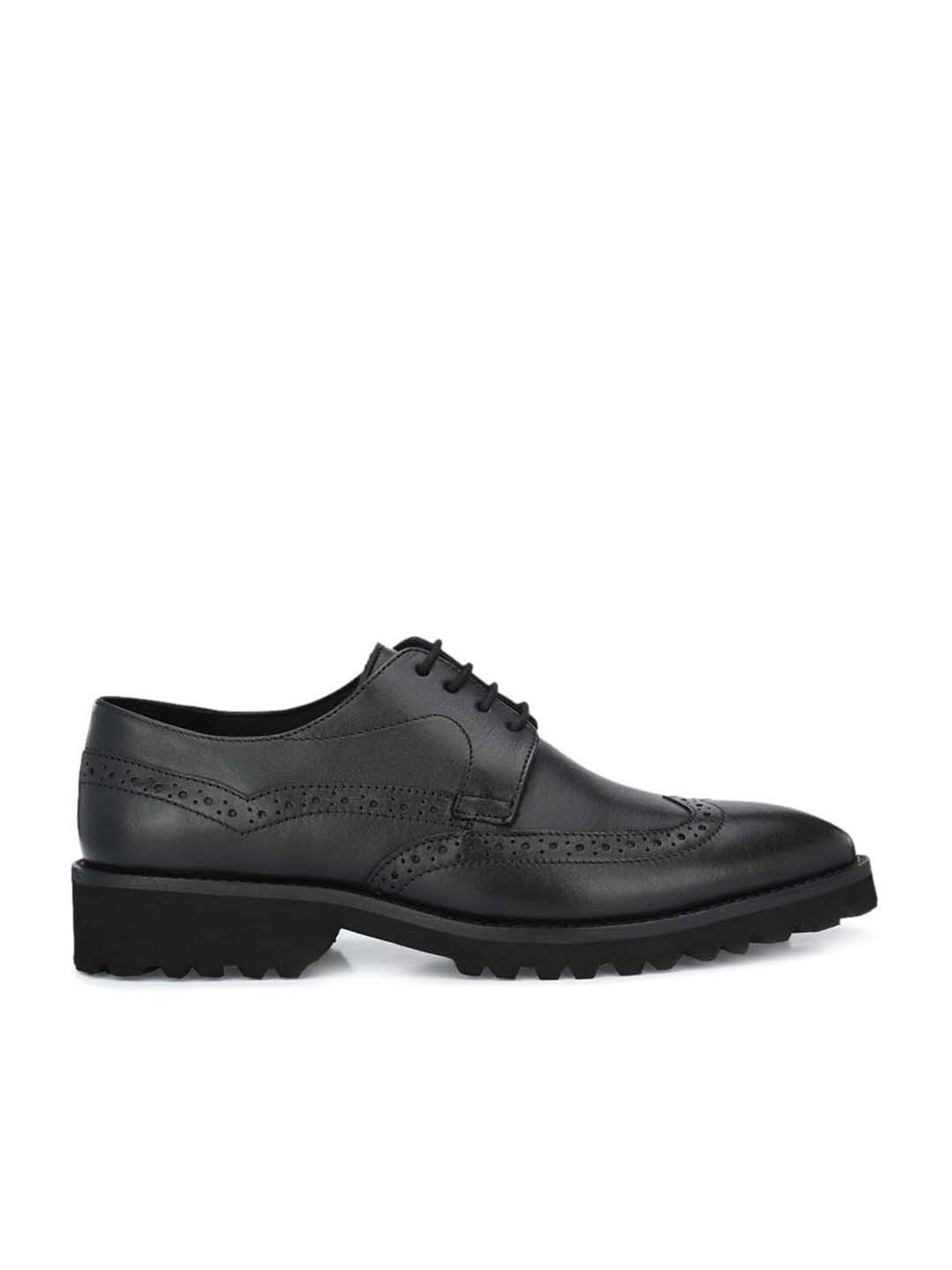 Delize Men's Black Derby Shoes