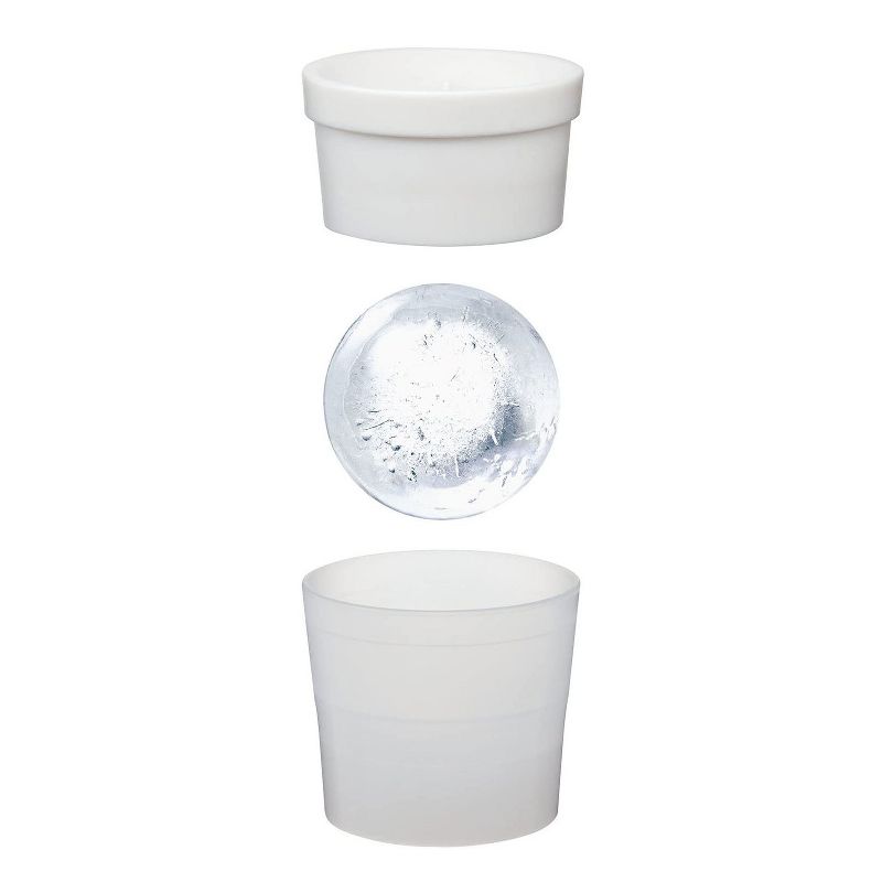 Like-It Ice Ball Maker 60 Millimeter Polypropylene Quick and Easy Sphere Mold with Soft Lid Perfect for Ice Cream and Sherbet, Pink (4 Pack)