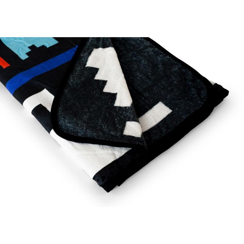 Just Funky Pac-Man "Game Over" Fleece Throw Blanket | 45 x 60 Inch Cozy Blanket
