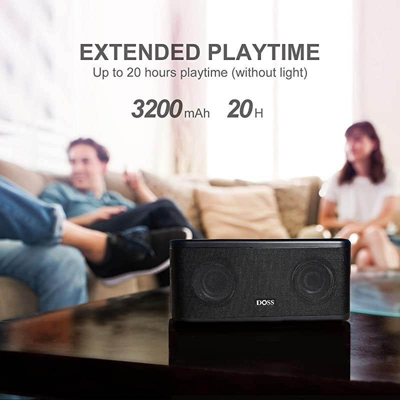 Bluetooth Speakers,  SoundBox Plus Portable Wireless Bluetooth Speaker with 16W HD Sound and Deep Bass, Wireless Stereo Pairing, 20H Playtime, Wireless Speaker for Home, Outdoor, Travel -Black