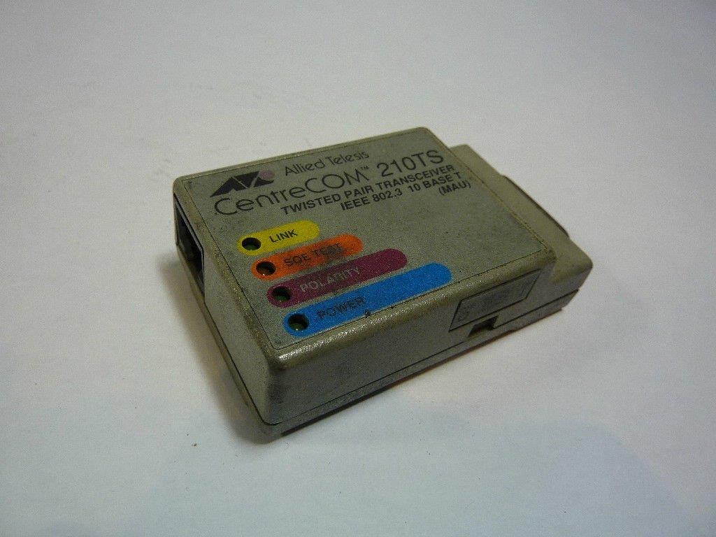 Allied Telesyn Centrecom 210TS Twisted Pair Micro Transceiver with 4 LEDs Slim