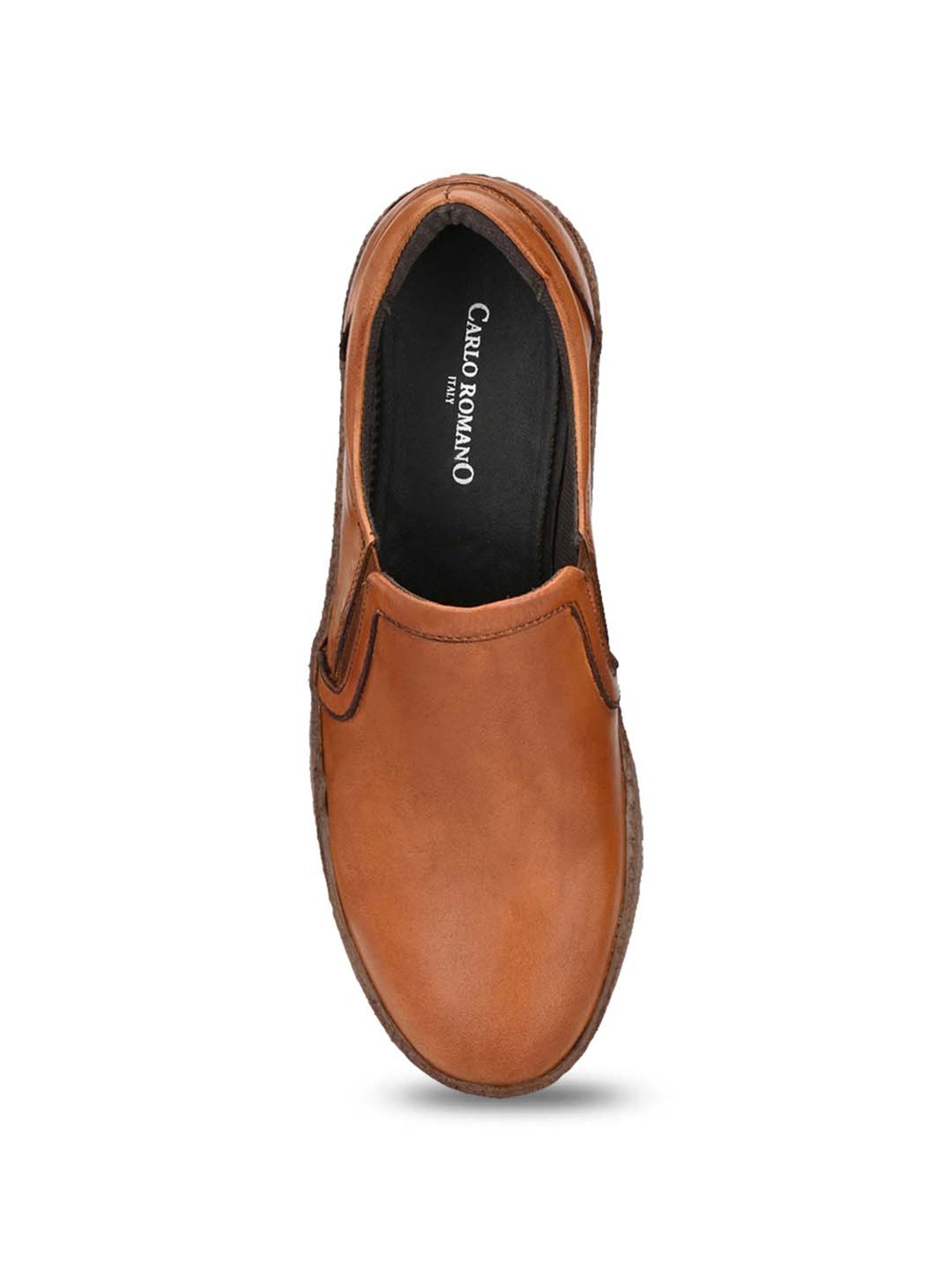 Carlo Romano Men's Tan Casual Slip-Ons