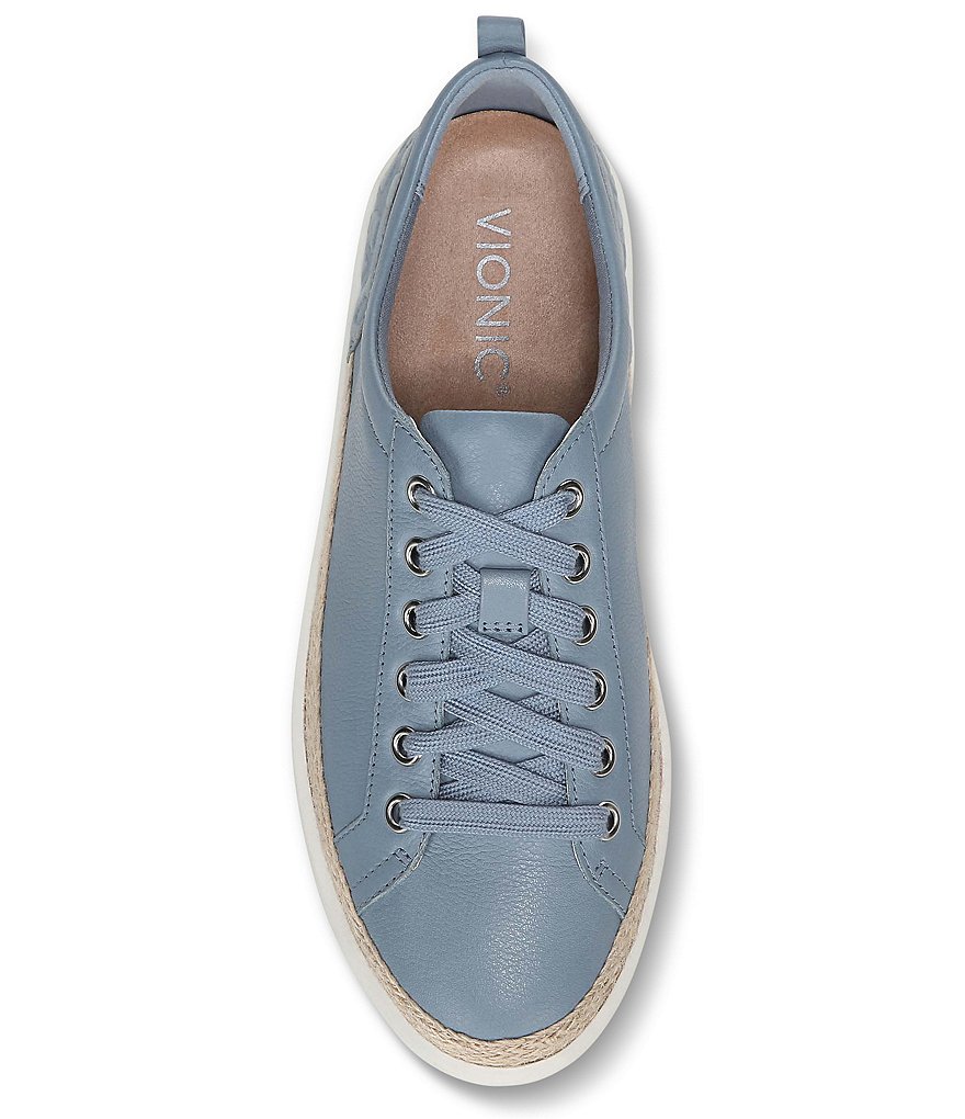 Vionic Winny Embossed Leather Lace-Up Sneakers
