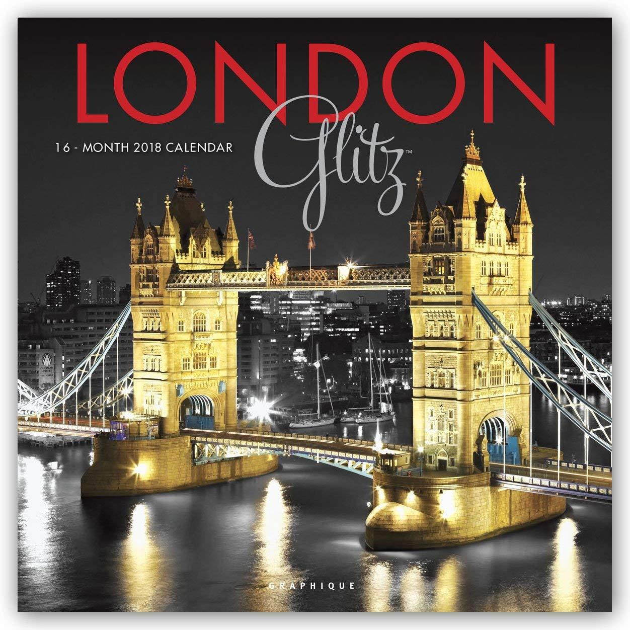 2018 London Glitz Wall Calendar