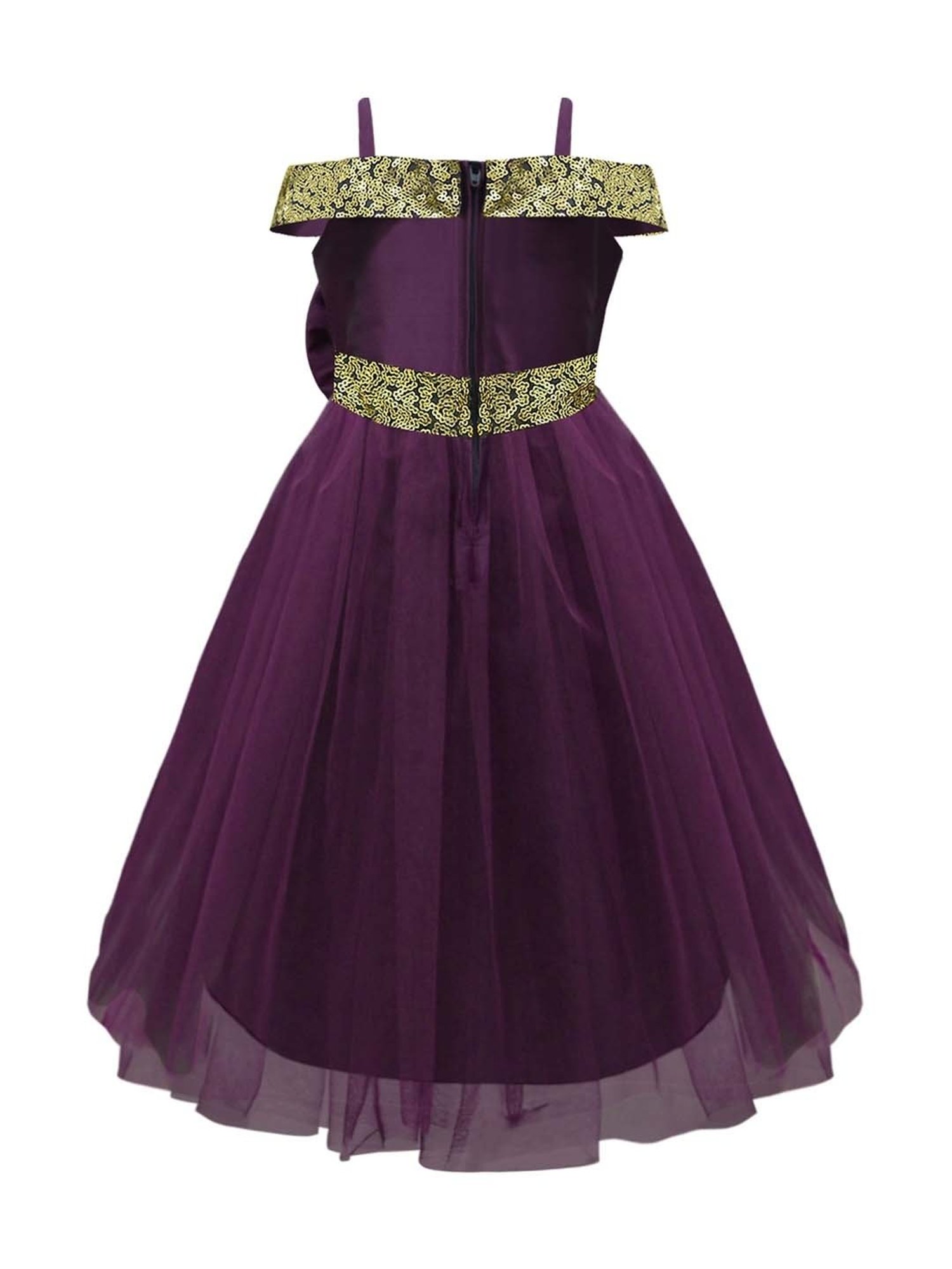 Many Frocks Kids Red Solid Dress