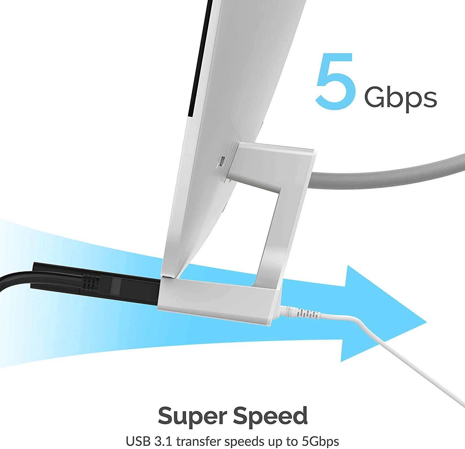 Sabrent Multi-Port iMac Hub with Front Access USB Ports, SD/Micro SD Card Reader, 3.5mm Headphone Jack and Rear HDMI 2.0 Output (iMac 2017 and Later) (HB-SIMC)