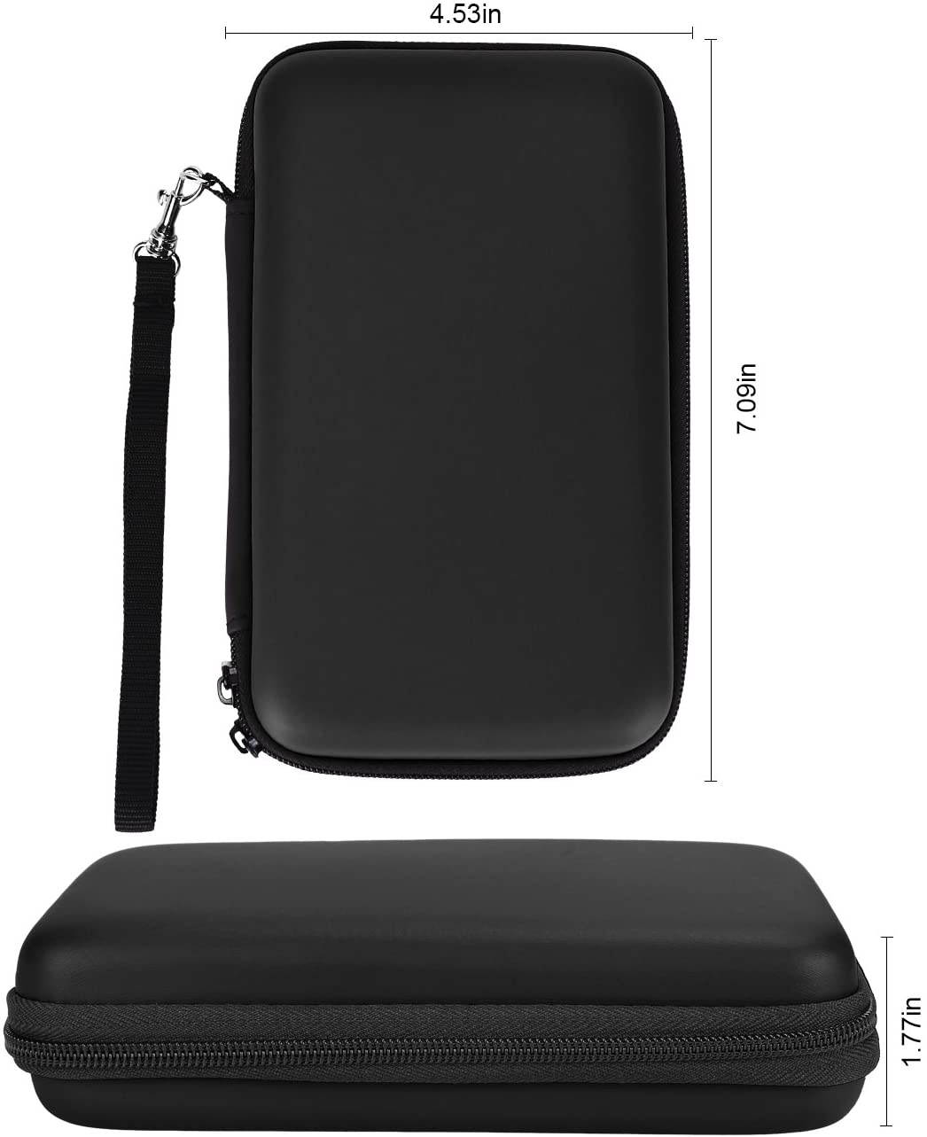 AKWOX Carrying Case Compatible with for Nintendo New 3DS XL,3DS XL, Hard Travel Protective Shell for Console& Game (Black)