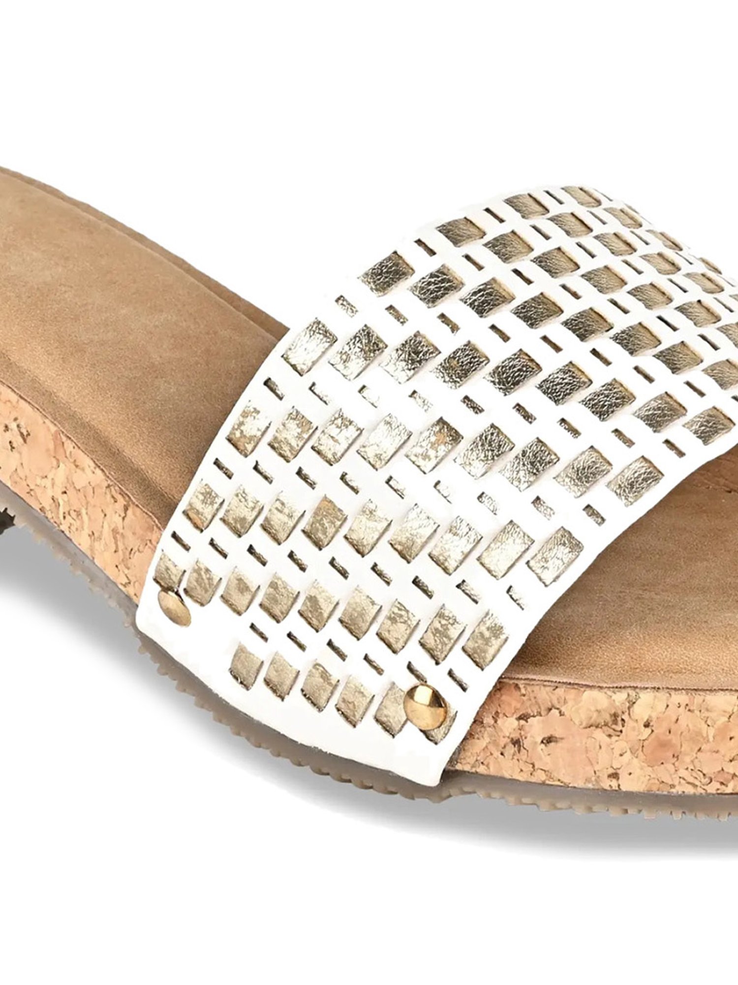 Rocia by Regal Women's Cream Casual Sandals