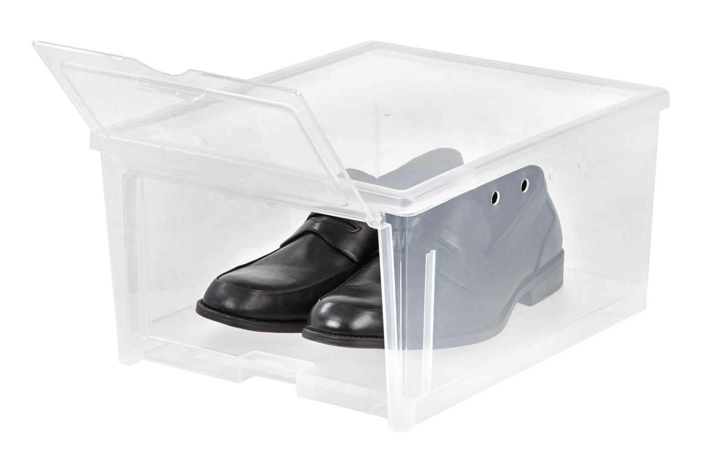 IRIS Easy Access Men's Shoe Box, 2 Pack, Clear