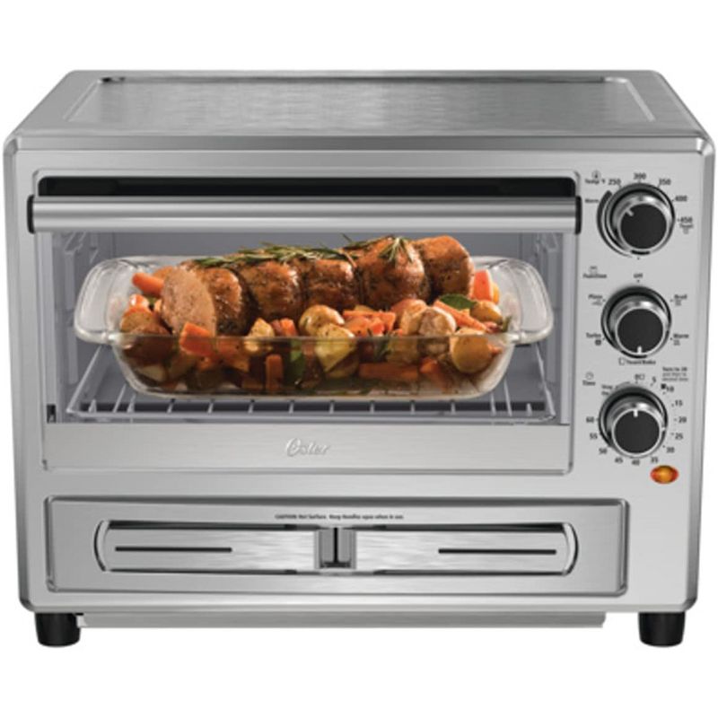 Toshiba MC25CEY-BS 6 Slice Small Stainless Convection Pizza Toaster Oven, Black