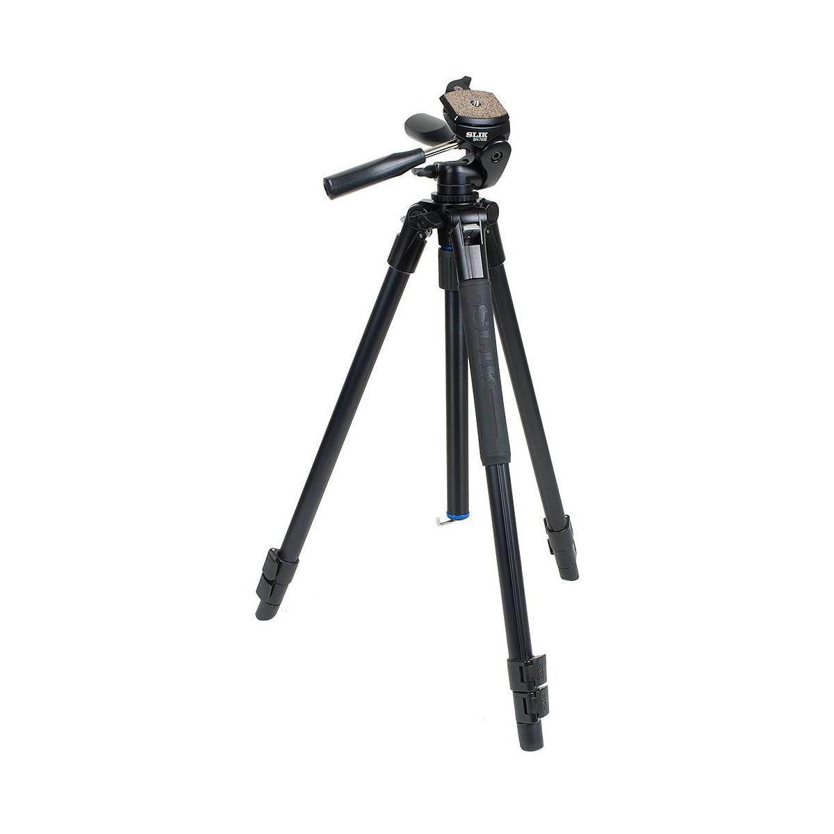 Slik Pro AL-323DX Tripod with SH-705E 3-Way Pan Head, 8.8 lb Capacity #613-357
