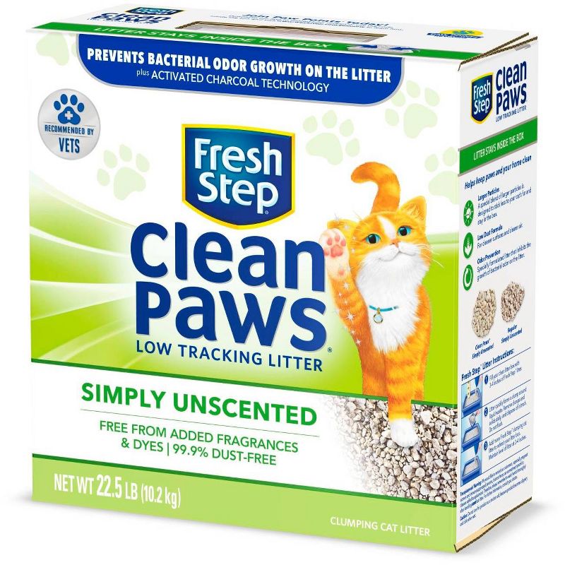 Fresh Step - Clean Paws Unscented Clumping Cat Litter - 22.5lb