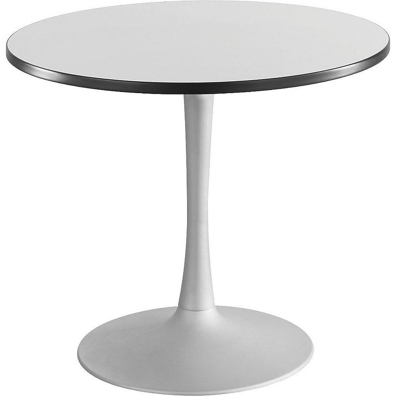 Safco Cha-Cha 36" Round, Trumpet Base Sitting Height; Silver/Silver 2477GRSL