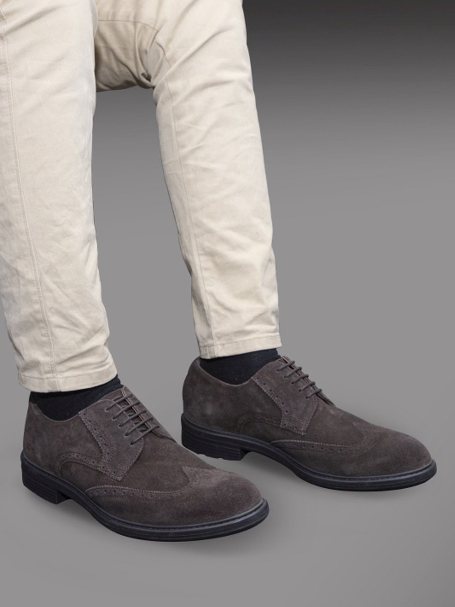 Geox Men's U Walk Preasure Brown Brogue Shoes