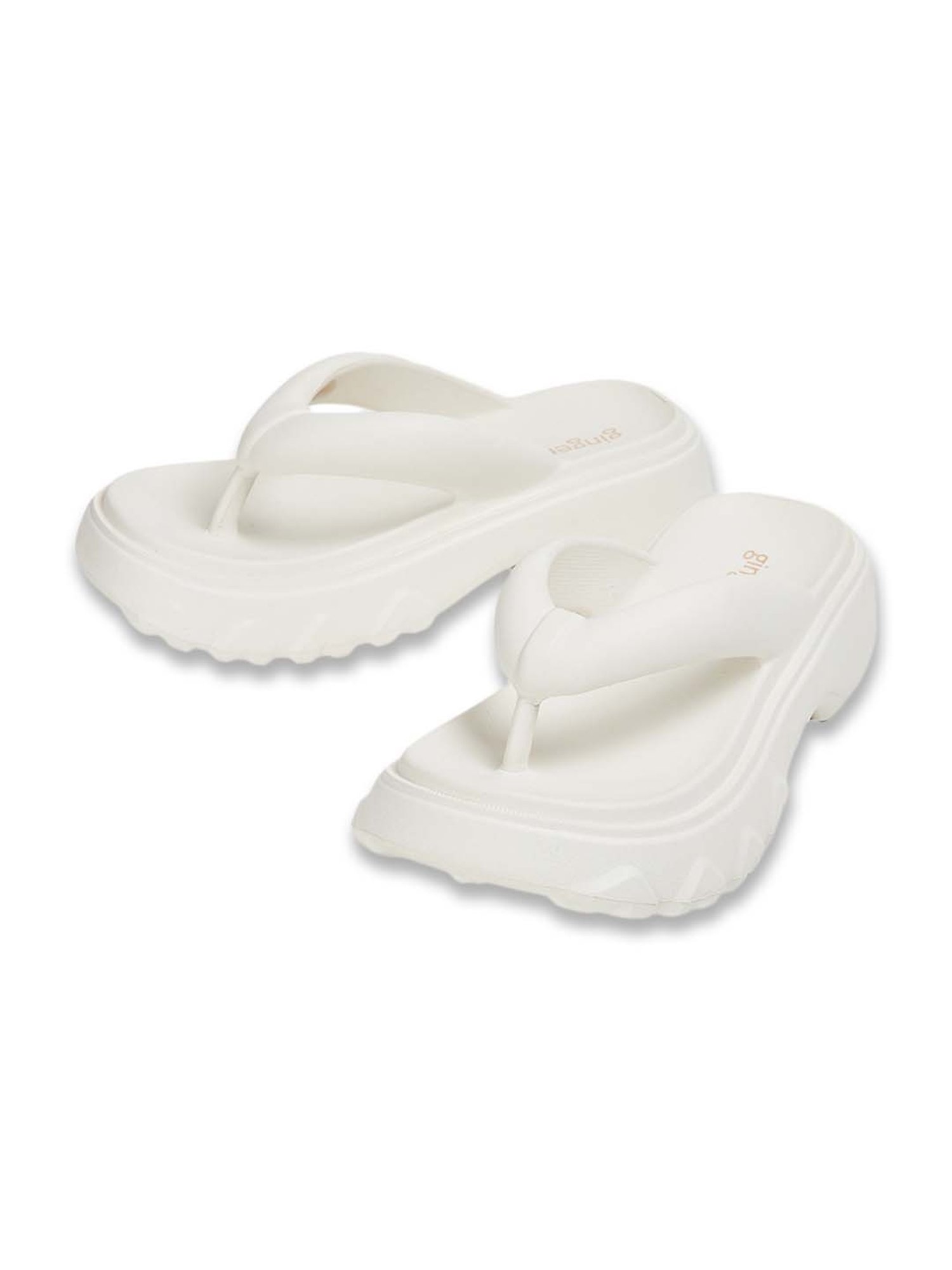 Ginger by Lifestyle Women's Off White Flip Flops