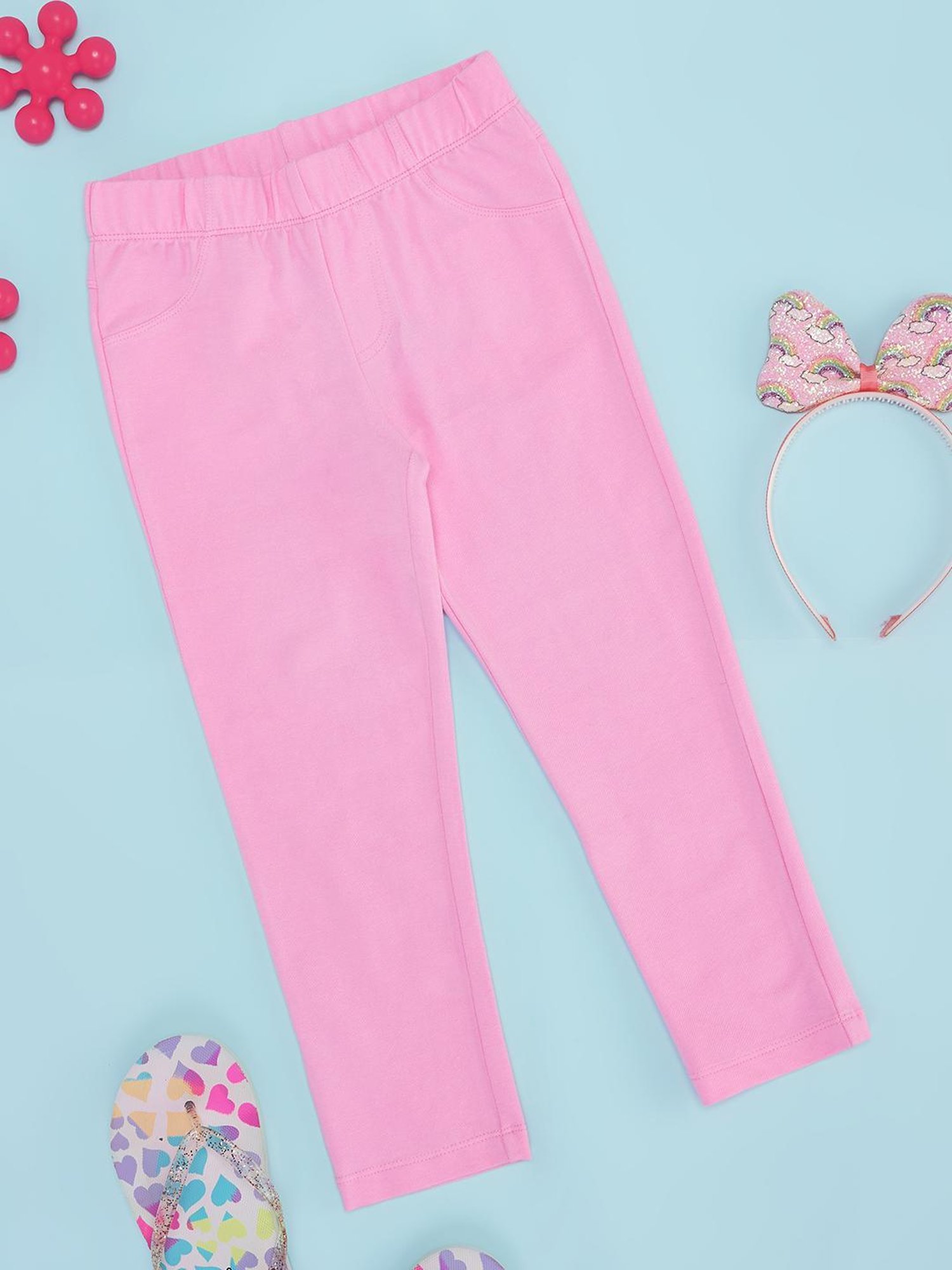 Bonjour Girls Light Grey Printed Tights