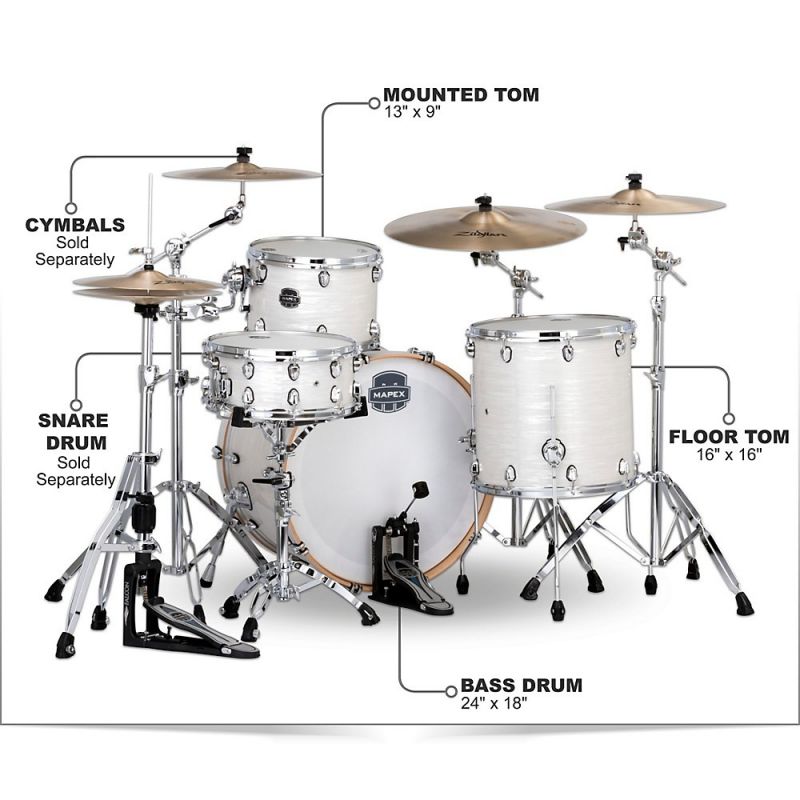 Mapex Saturn V Tour 3-Piece Shell Pack White Marine