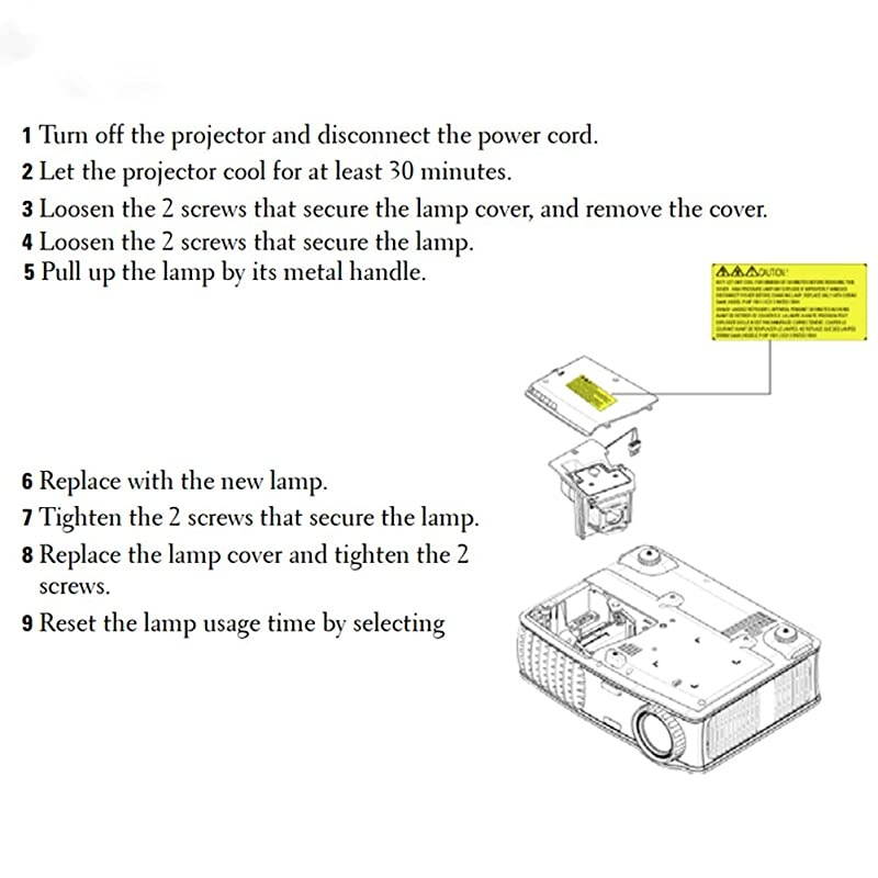 2400MP Replacement Projector Lamp Bulb for Dell 2400MP 310757872510089 Projector