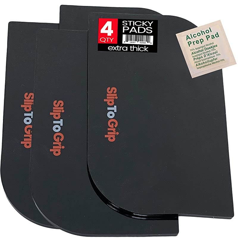 Premium Cell Pads 4 Pack Two Universal Cell Pads Sticky AntiSlip Gel Pads Holds Cell Phones Sunglasses Coins Golf Cart Boating Speakers Xtra Black Color