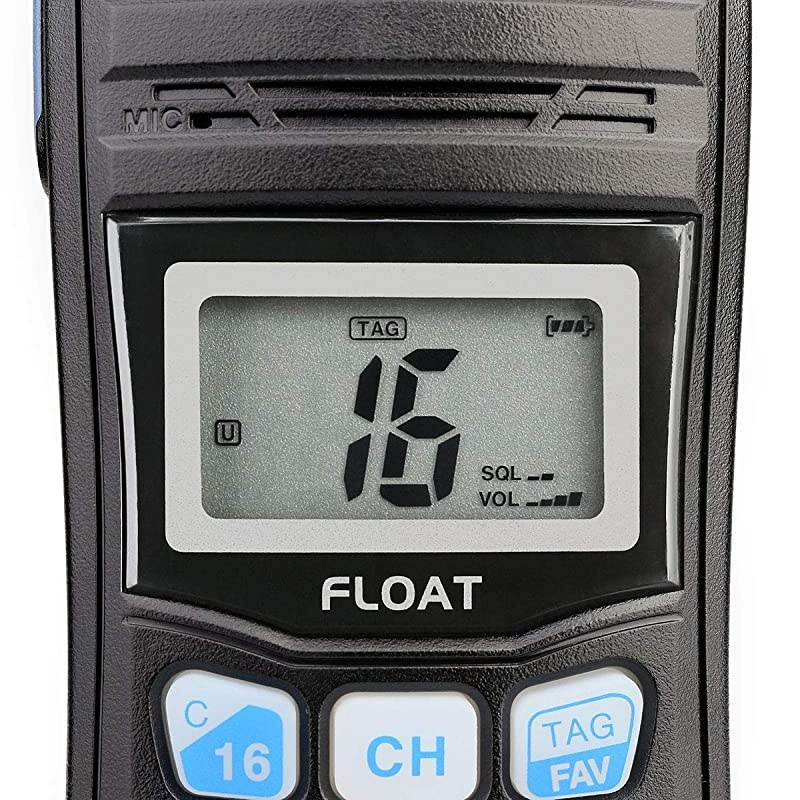 RT55 Marine Radio Handheld Long Range Floating Walkie Talkie Waterproof IP67NOAA Weather Alert Vibration Water Draining VHF Radio 1 Pack