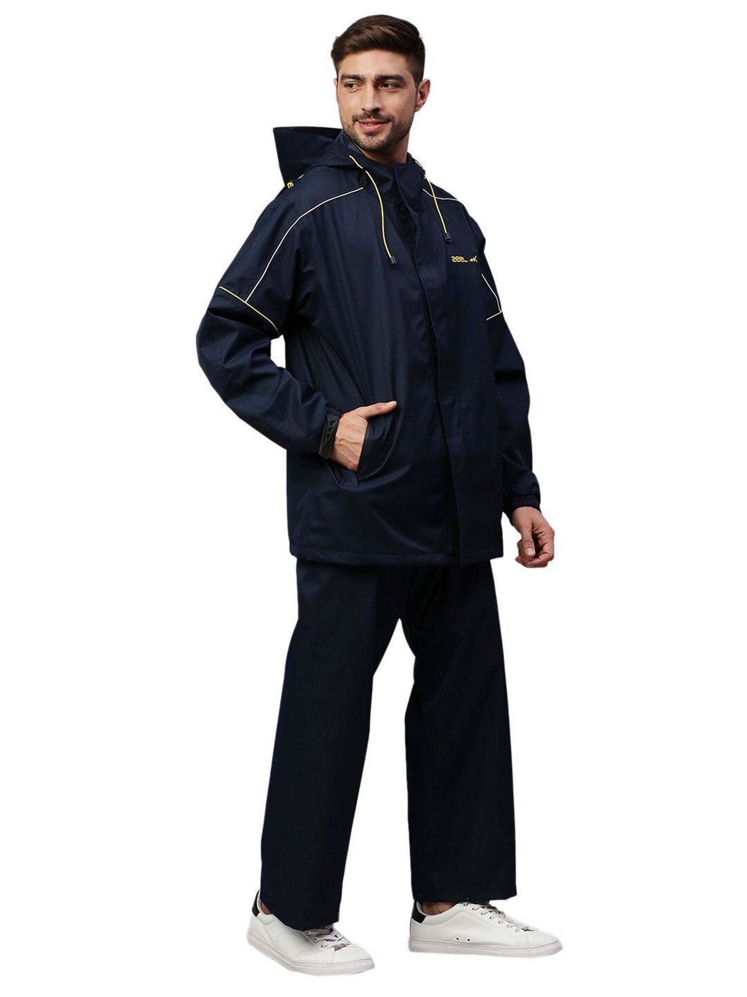 Zeel Navy Regular Fit Raincoat Set