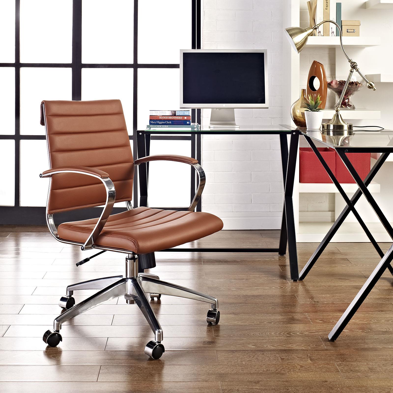 Jive Mid Back Office Chair in Terracotta