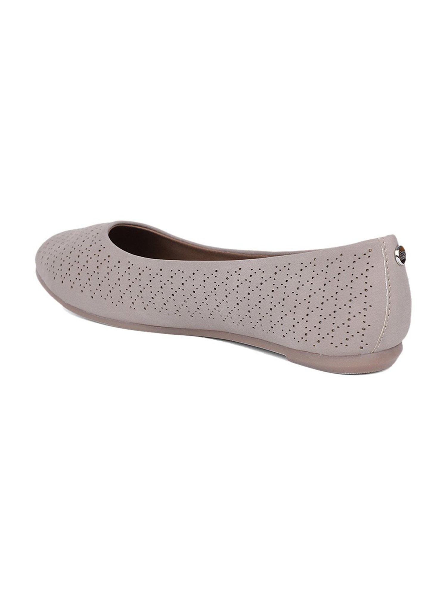 Bata Women's Grey Flat Ballets