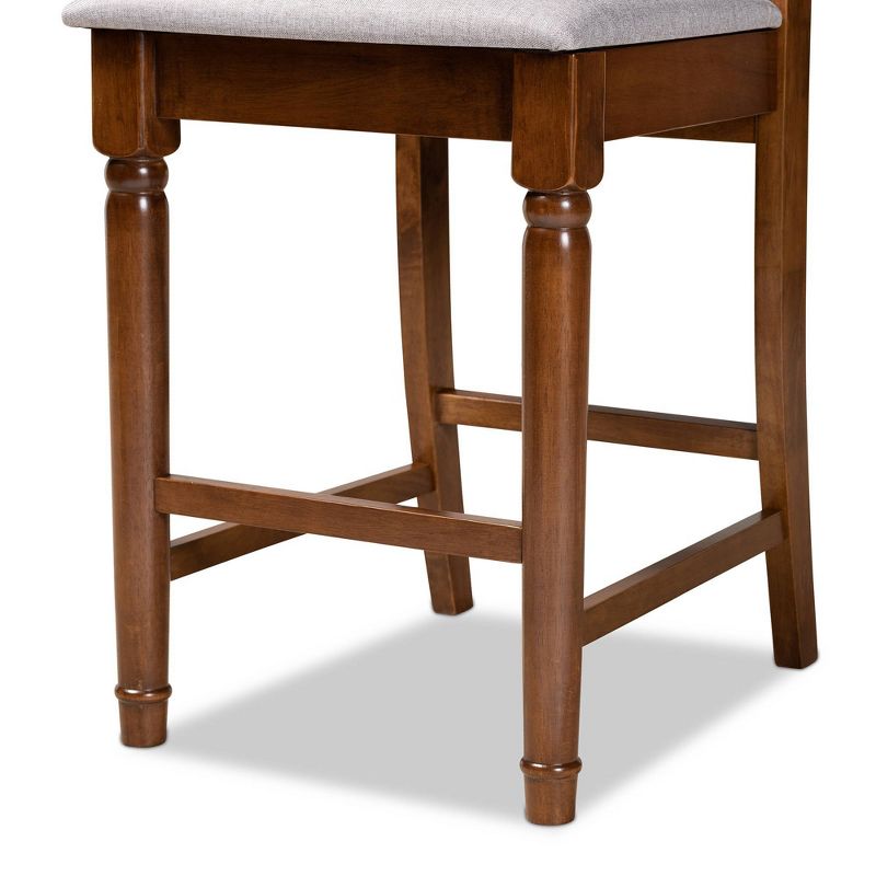 3pc Sanford Tan Wood Dining Nook Set Walnut Brown - Baxton Studio