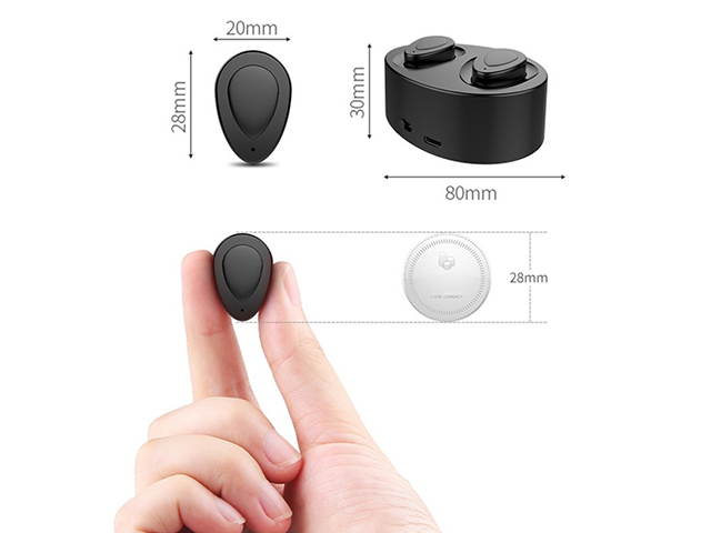 AutofeelSunriseoffice TWS Mini Bluetooth Earphone Headset Wireless Headphone With Mic 3D Bass Stereo Sport Running Earbuds For Phone iPhone Xiaomi