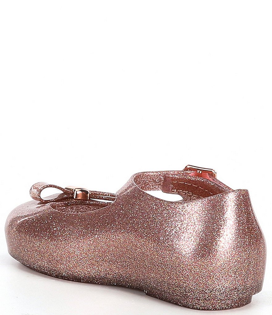 Mini Melissa Girl's Dora BB Glitter Bow Detail Mary Janes (Toddler)