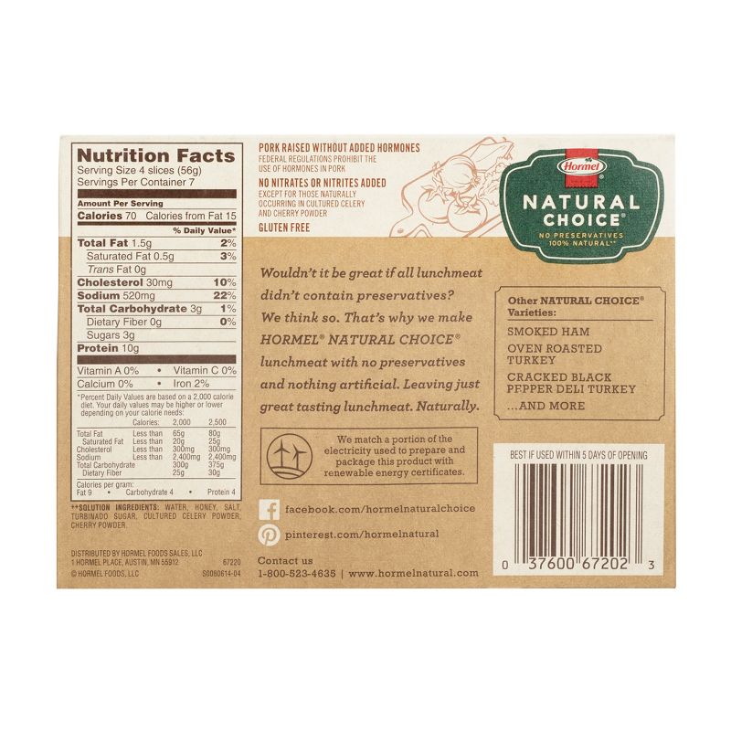Hormel Natural Choice Honey Ham - 14oz