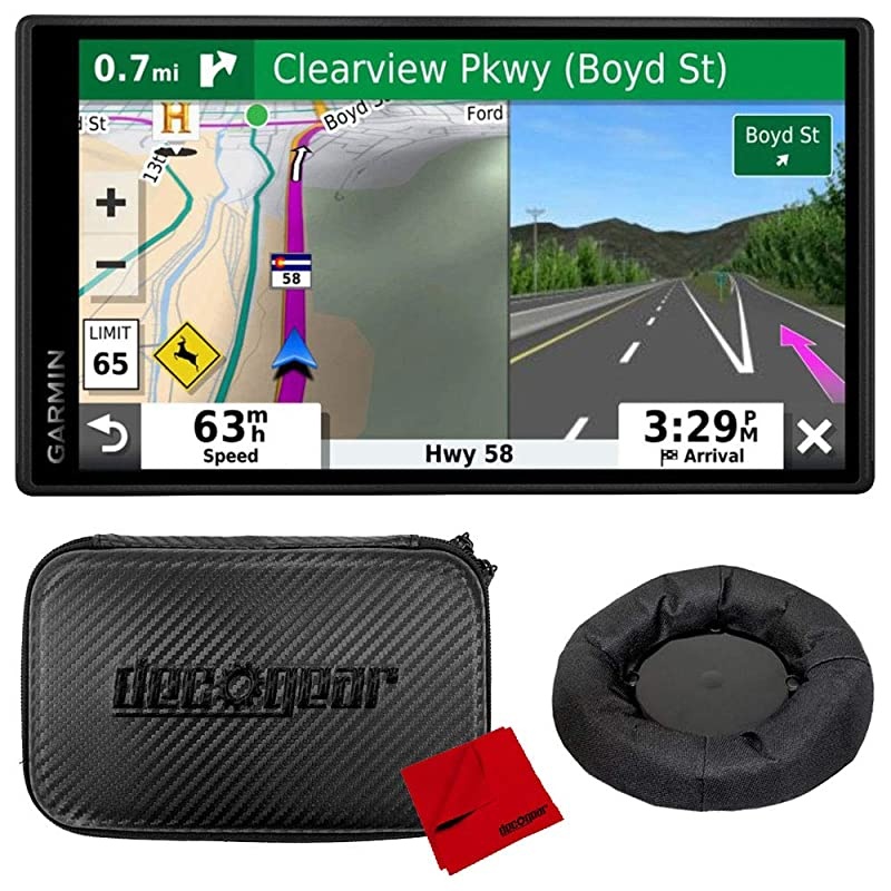 DriveSmart 55 amp Traffic 55quot Display GPS Navigator with Case and Mount Bundle