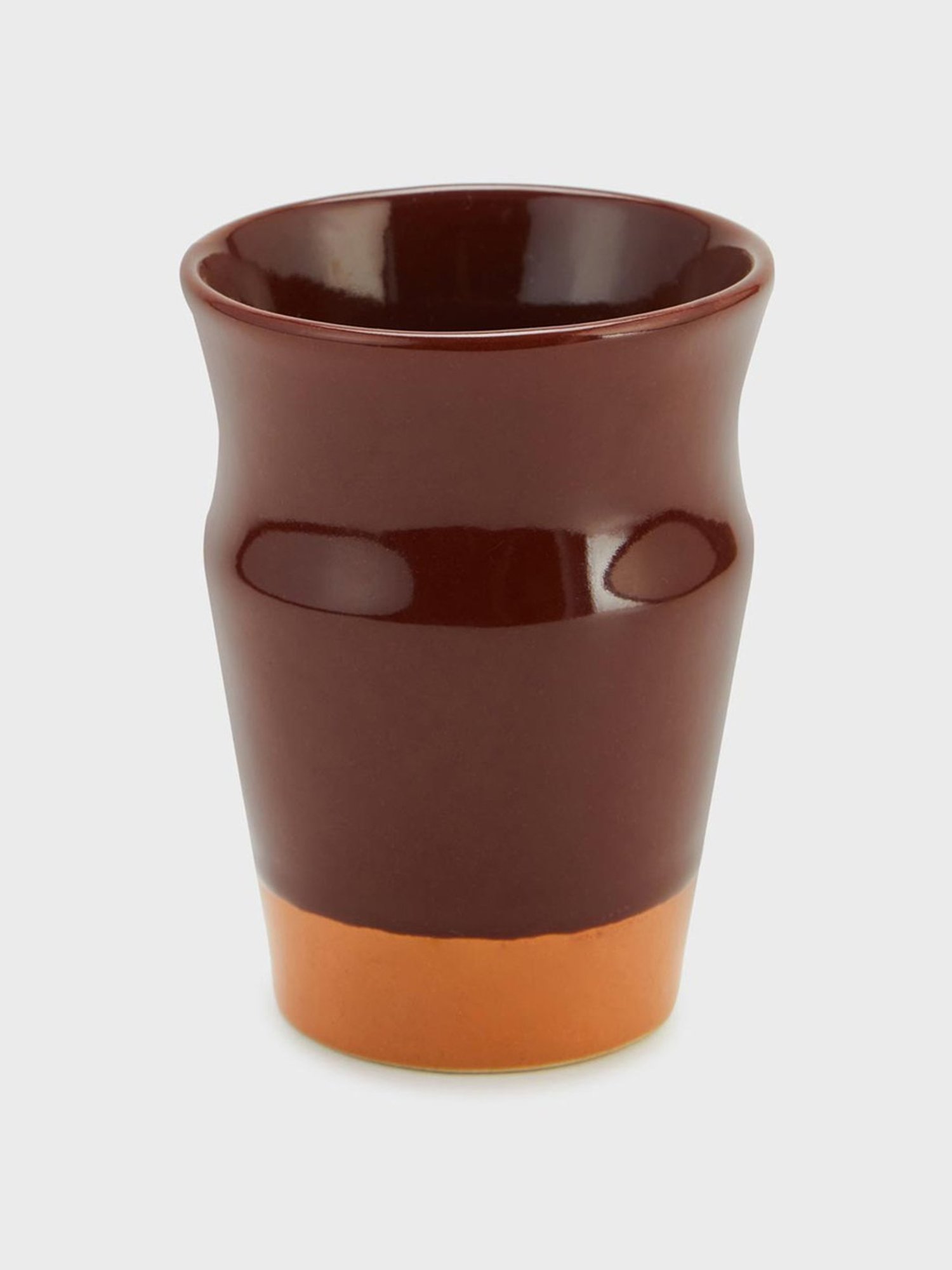 Fabindia Home Adhrit Solid Dark Brown Ceramic Kulhad