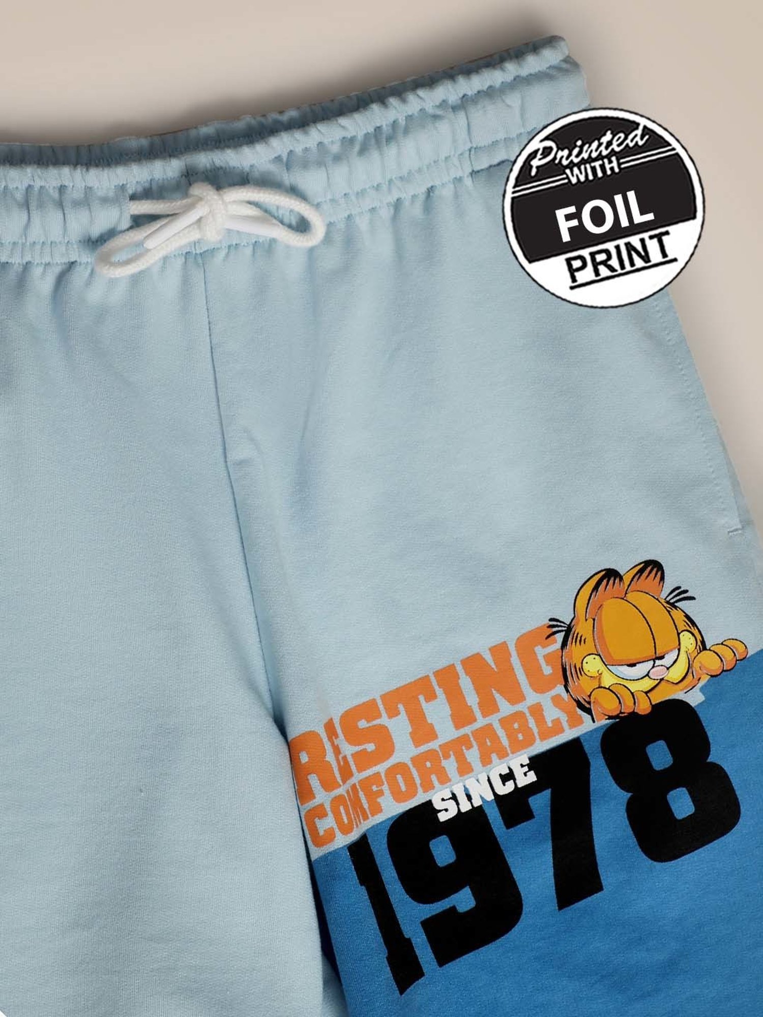 Kidsville Blue Cotton Printed Shorts