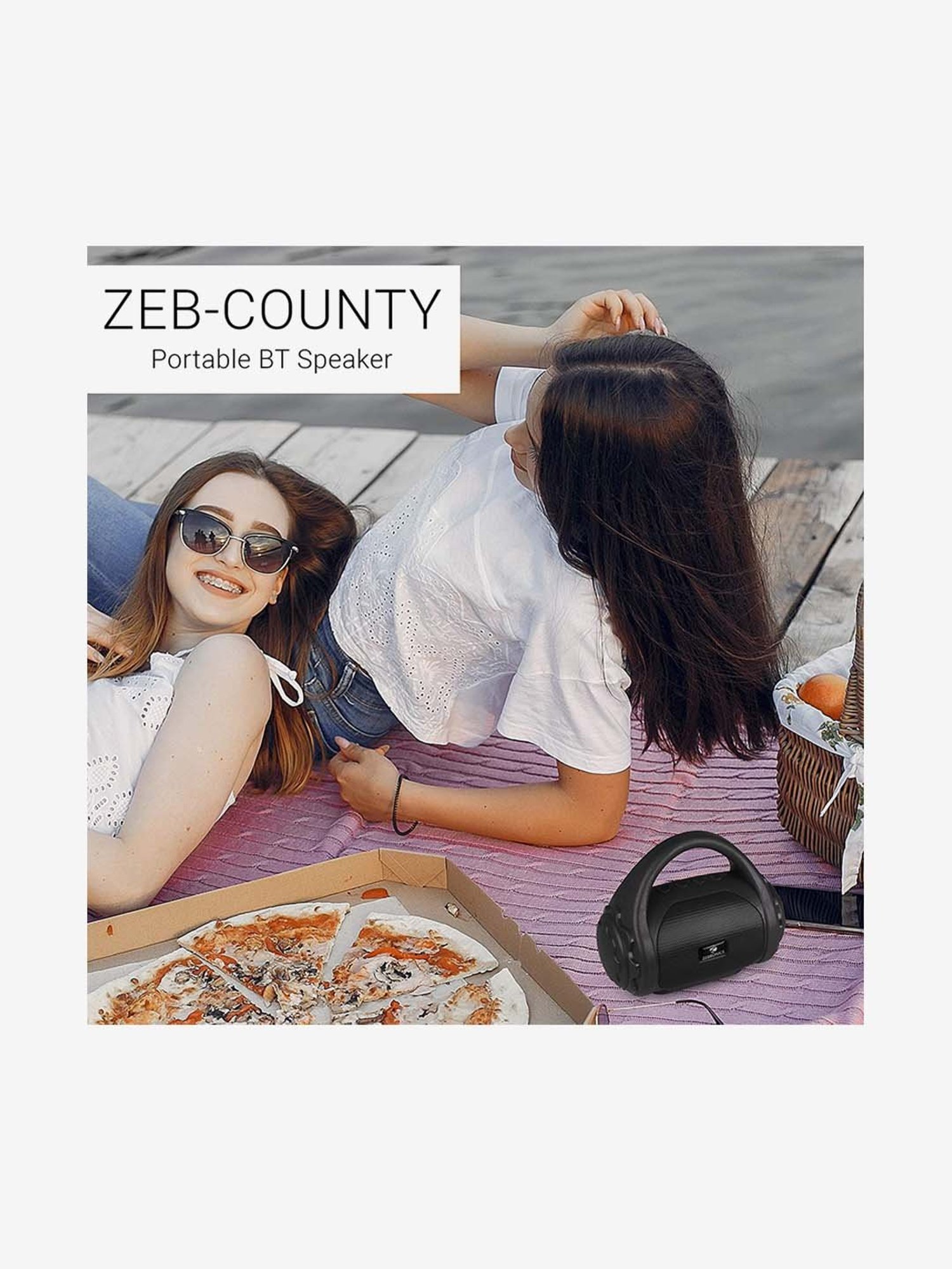 Zebronics Zeb-County 3W Multimedia Handy Portable Bluetooth Speaker (Black)