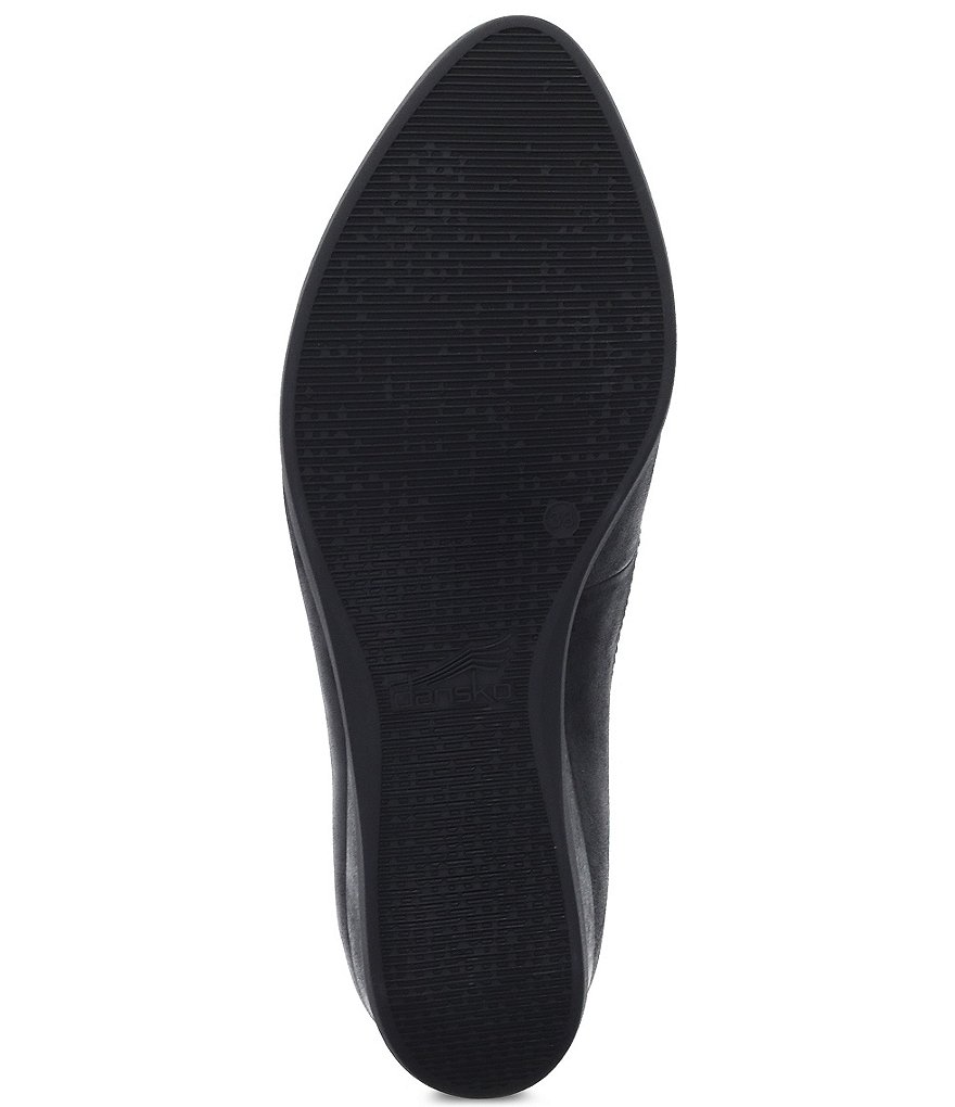 Dansko Shaylee Ankle Strap Waterproof Leather Wedge Pumps