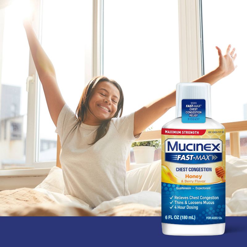 Mucinex Fast-Max Chest Congestion Liquid - Honey & Berry - 6 fl oz