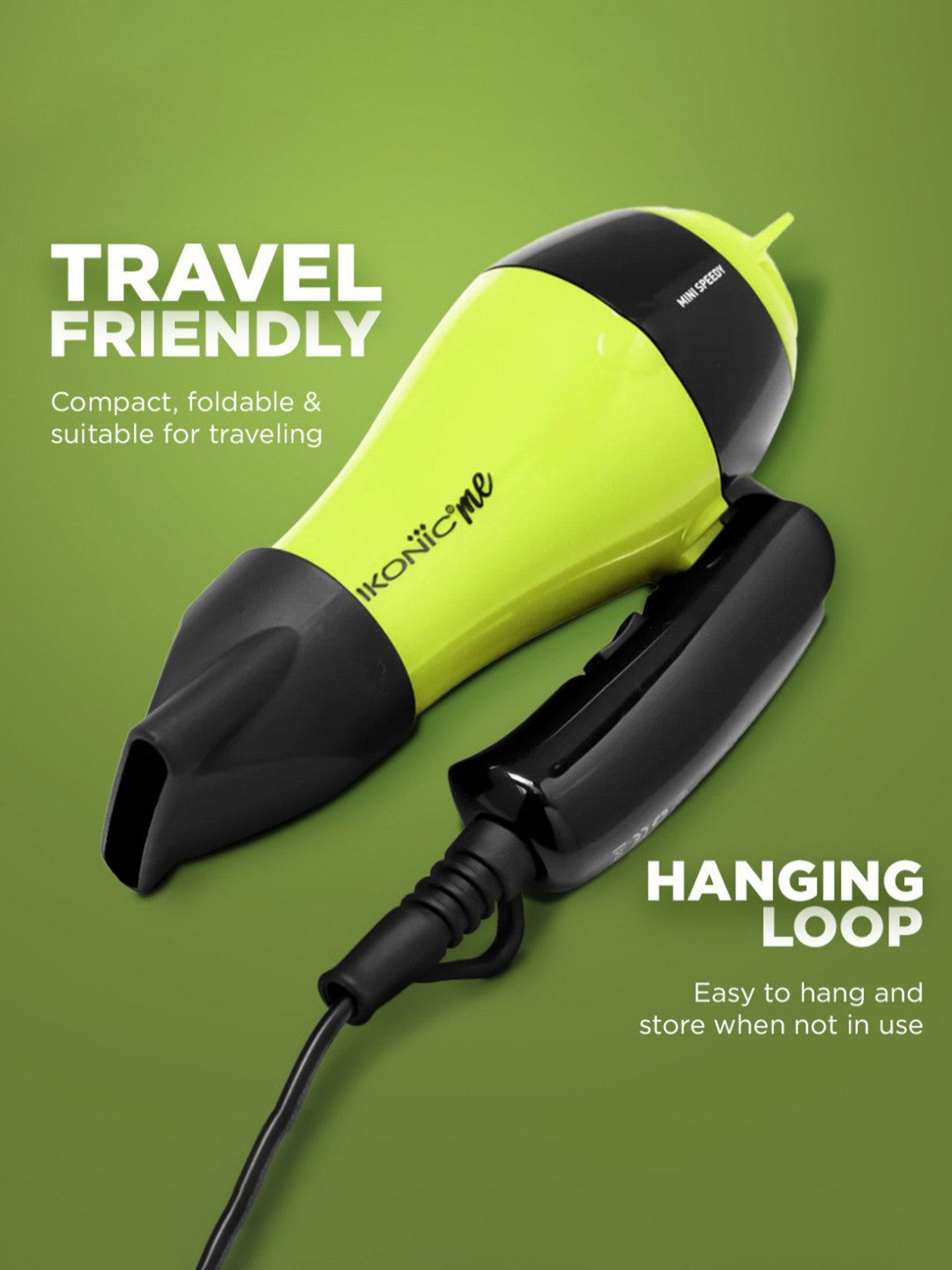 Ikonic Me Mini Speedy Hair Dryer - Green
