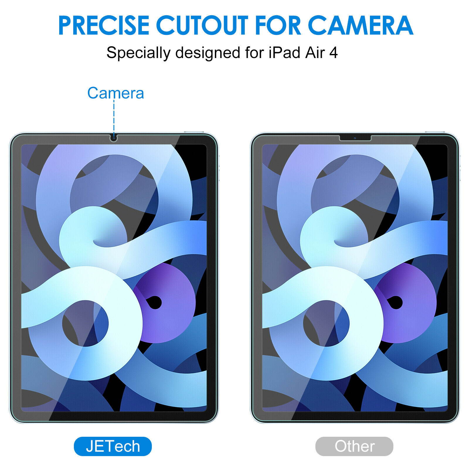 JETech Screen Protector for iPad Air 4 10.9-Inch 2020 Model Tempered Glass Film