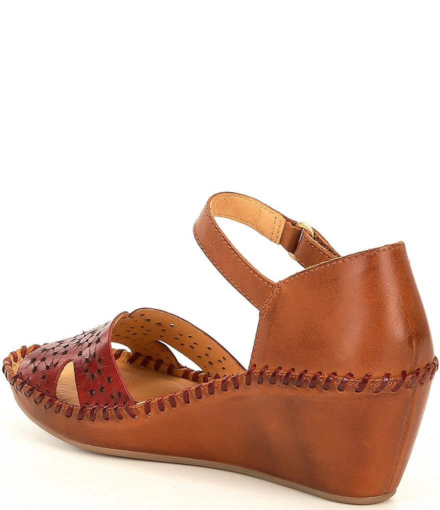 Pikolinos Margarita Leather Wedge Sandals