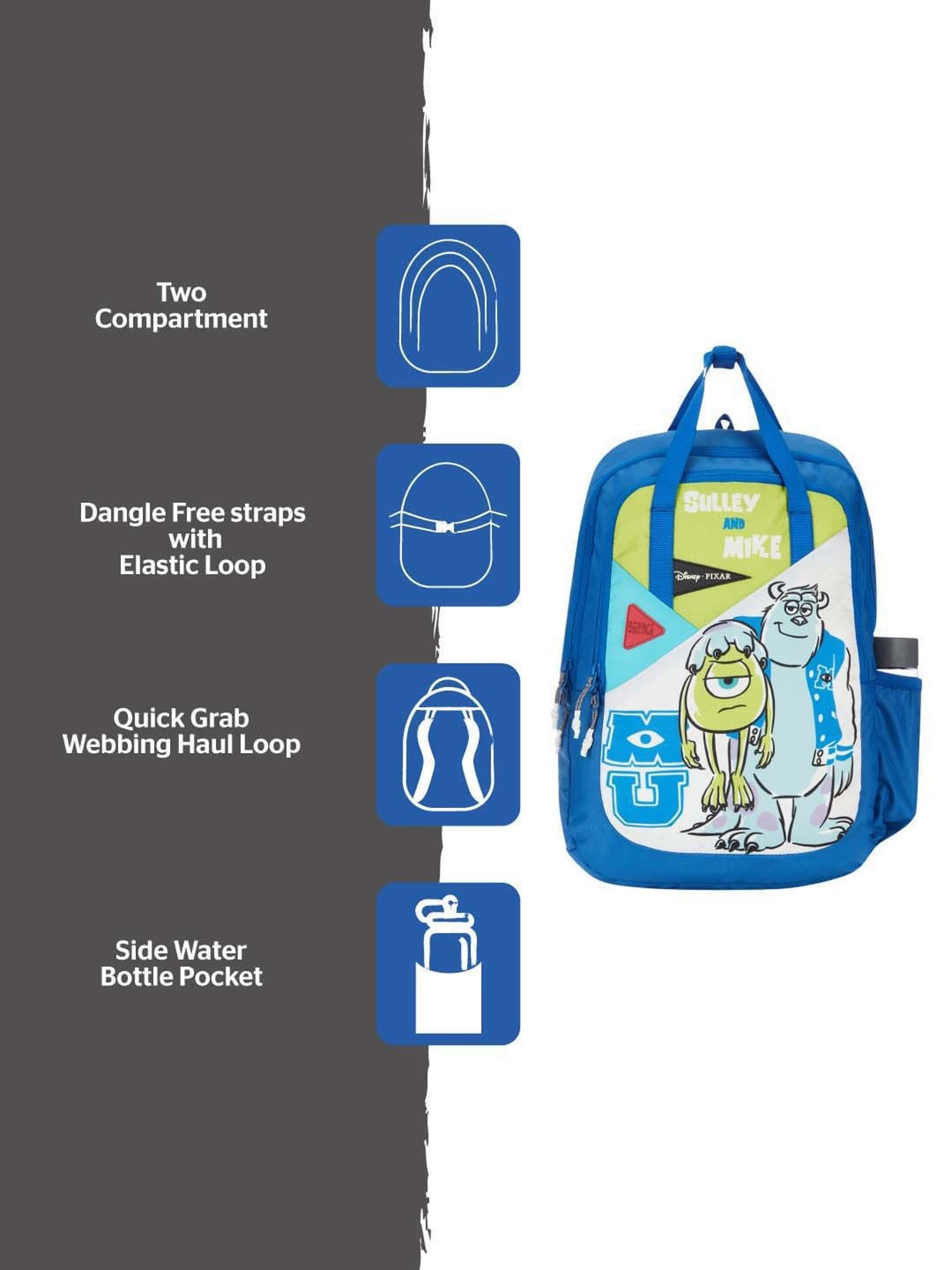 Wiki 20 Ltrs Blue Medium Backpack