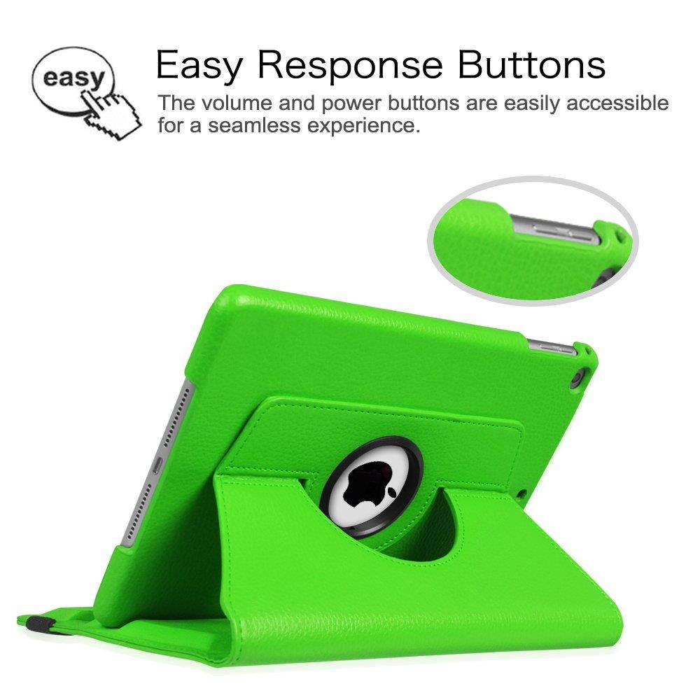 Fintie iPad 9.7 inch 2018 2017 / iPad Air Case - 360 Degree Rotating Stand Protective Cover with Auto Sleep Wake for Apple iPad 9.7" (6th Gen, 5th Gen) / iPad Air 2013 Model, Green