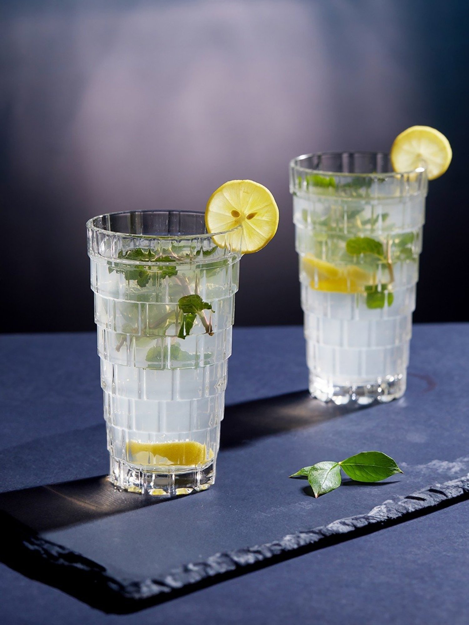 Trovea's Italian Crystal Helix Transparent Glass Highball Glass - Set of 6