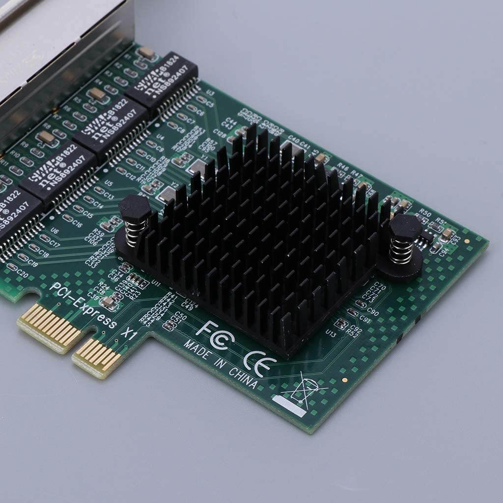 MagiDeal 4 Port Gigabit Ethernet PCIe Server Adapter PCI-e Network Card 10 100 1000M