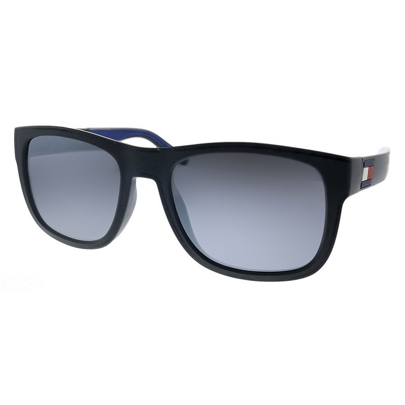 Tommy Hilfiger TH 1556/S D51 Unisex Rectangle Sunglasses Black Blue 52mm