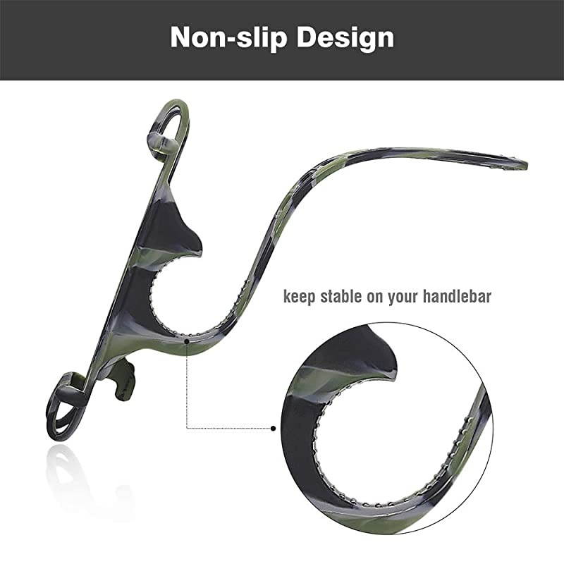 Universal Phone Mount for Bike NonSlip Shockproof German Silicone Cellphone Bicycle Motorcycle Holder Mobile Smartphone Compatible for iPhone X XS MAXPlus 8 7 6 5GalaxyNote Black L