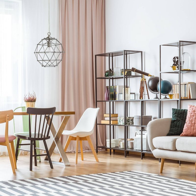 Hexagon Industrial Rustic Pendant Brushed Nickel - Elegant Designs