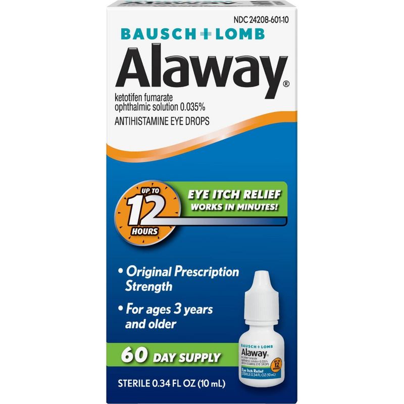 Alaway 12 Hours Allergy Itch Relief Eye Drops - 0.34 fl oz