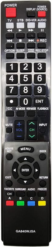 InTeching GA840WJSA TV Remote Control for Sharp LC-40LE810UN, LC-40LE820UN, LC-46LE810UN, LC-46LE820UN, LC-52LE810UN, LC-52LE820UN, LC-60LE810UN, LC-60LE820UN